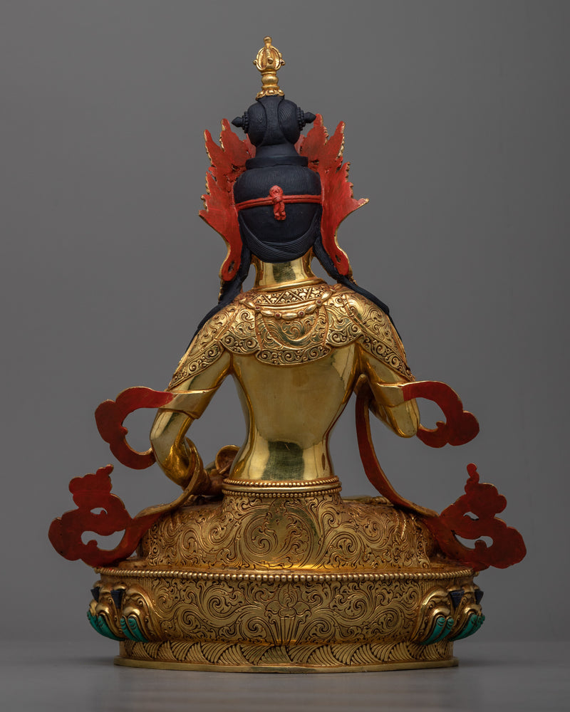 Divine Vajrasato Triple-Gilded Statue | Purity and Transformation Embodied