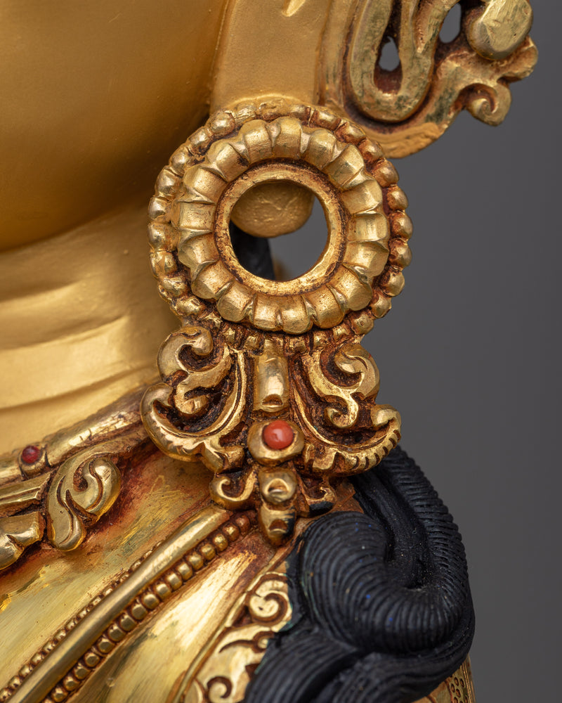 Exquisite Triple-Layered Gold Gilded Vajrasatto Statue | A Masterpiece of Spiritual Art