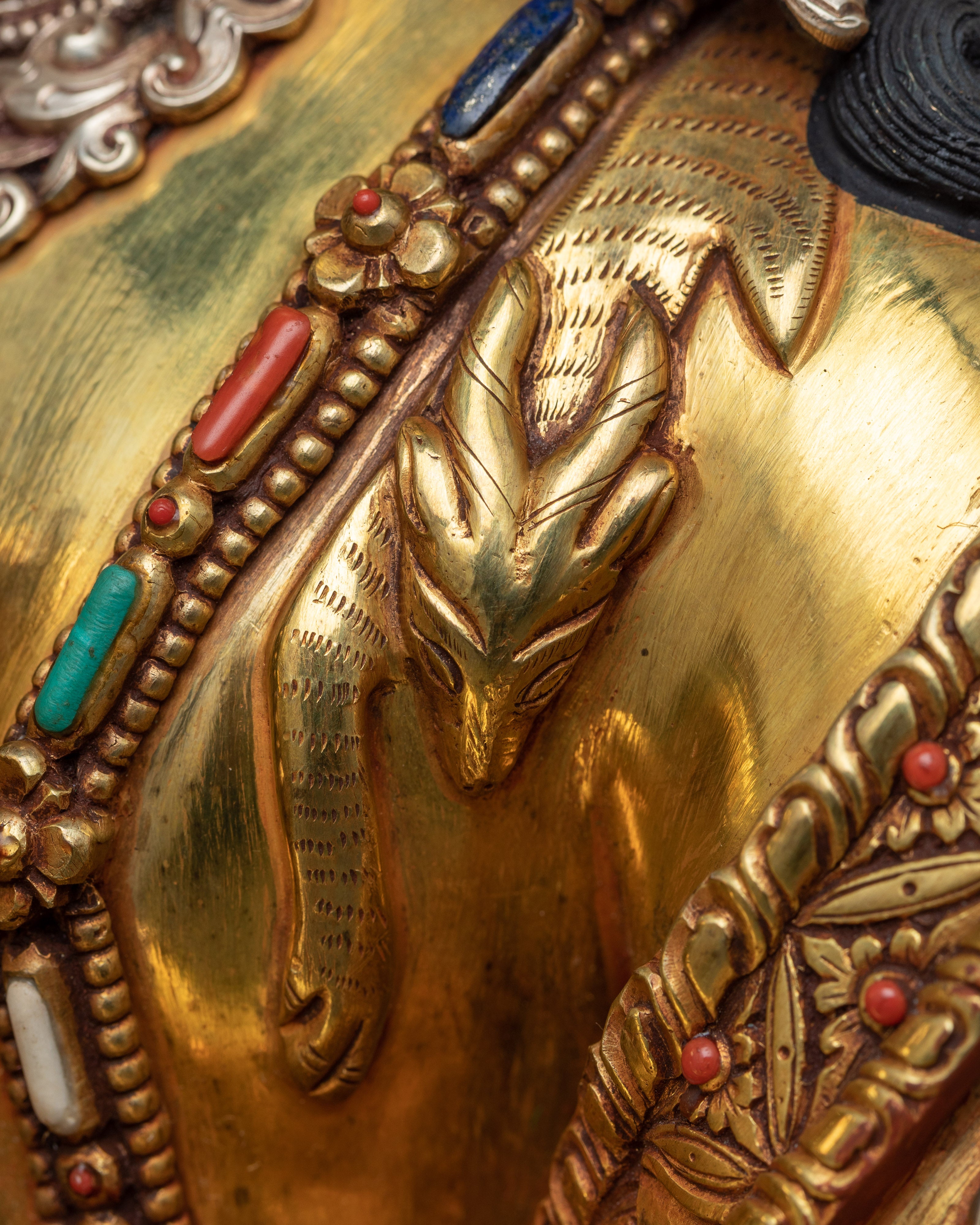 4-Armed Bodhisattva Chenrezig | Triple-Layered Gold Coated Splendor