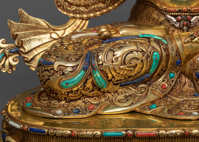 4-Armed Bodhisattva Chenrezig | Triple-Layered Gold Coated Splendor