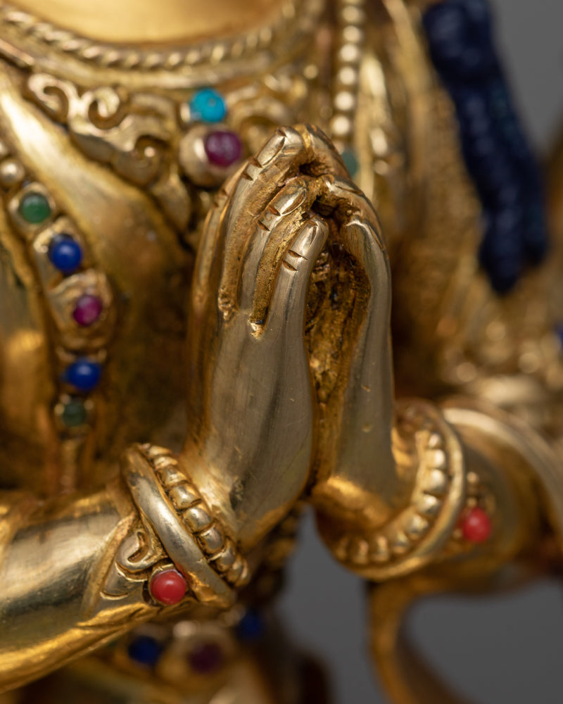 Bodhisattva 4-Armed Lokeshvara Sculpture | Embodiment of Compassionate Power