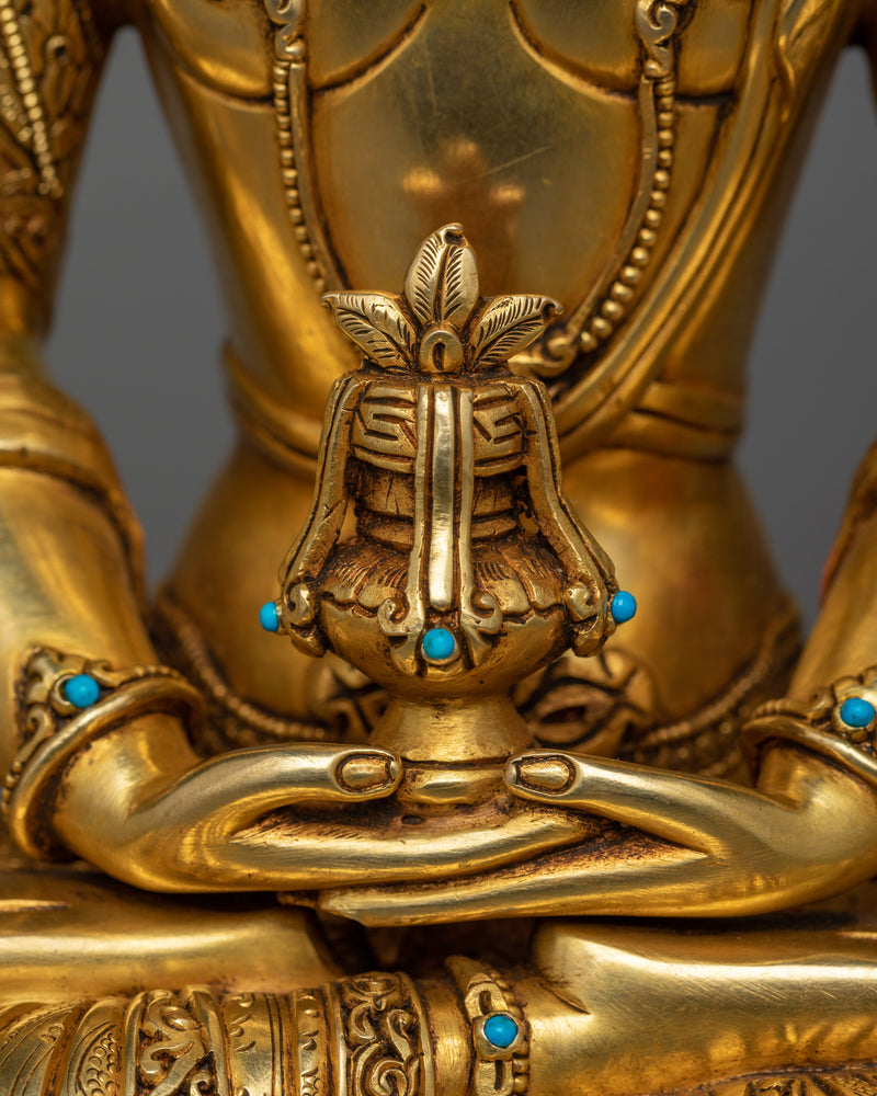 Eternal Bodhisattva Amitayus Sculpture | Fountain of Limitless Life