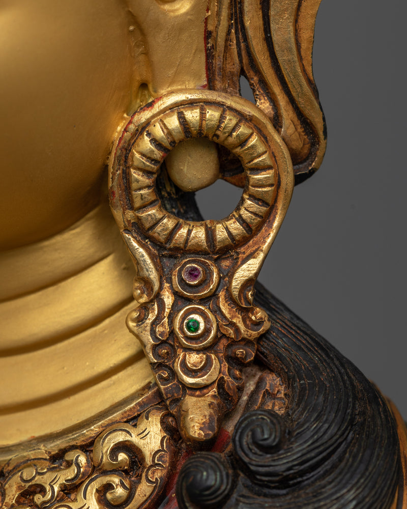 Resplendent Amitayus Red Sculpture | Traditionally Hand-made Statues