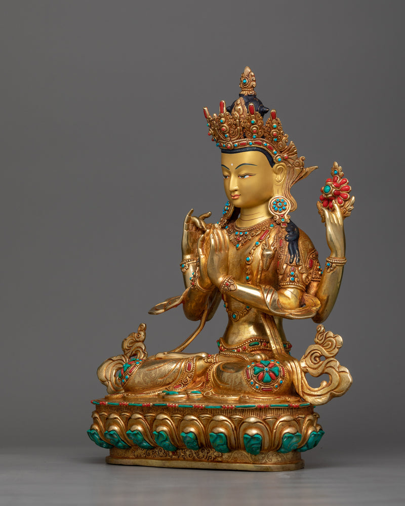 4-armed-bodhisattva-chenrezig-idol