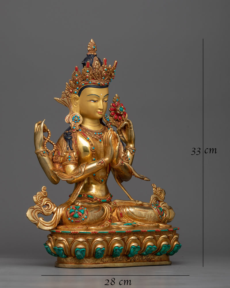 4-armed-bodhisattva-chenrezig-idol
