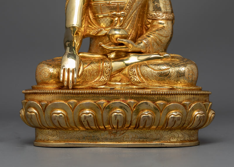 Shakyamuni Buddha Copper Sculpture | Himalayan Traditional Artwork