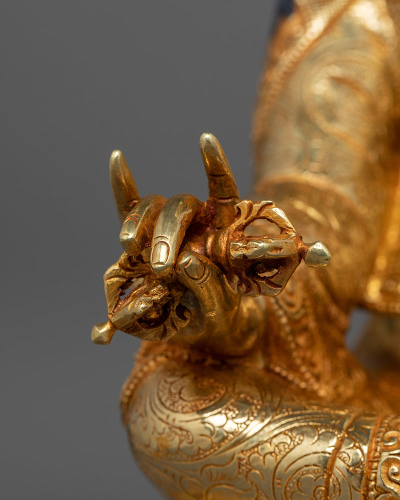 Rinpoche Padmasambhava Gold-Gilded Sculpture | Nepalese Artwork