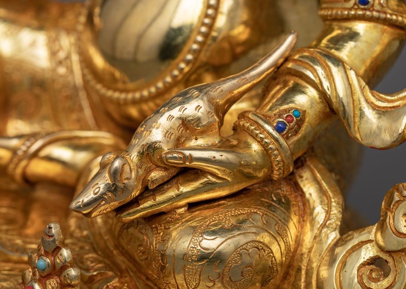 Dzambhala Copper Sculpture Home Shrine |  A Beacon of Wealth and Prosperity