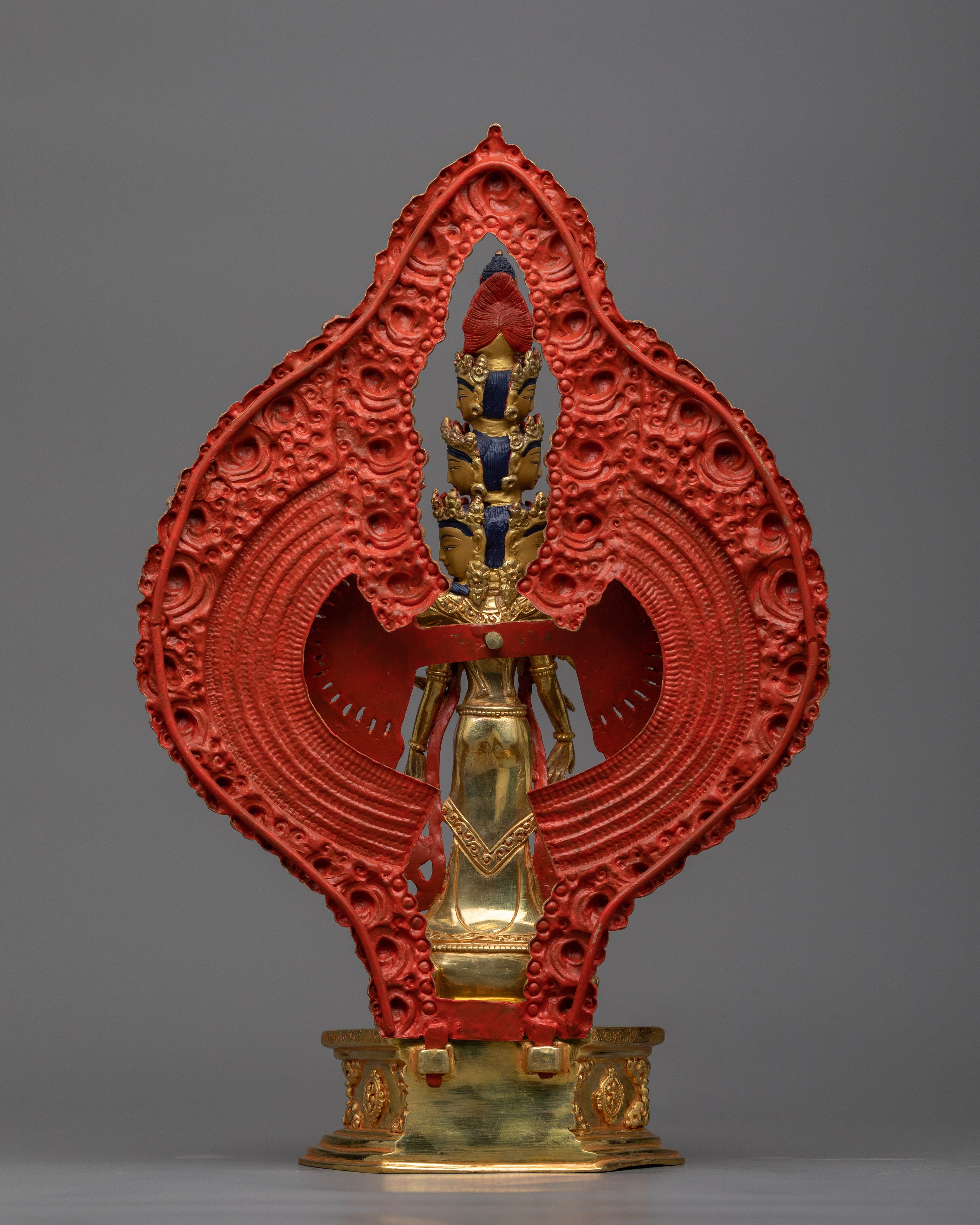 1000-Armed Lokeshvara Gold-Gilded Sculpture | Infinite Compassion