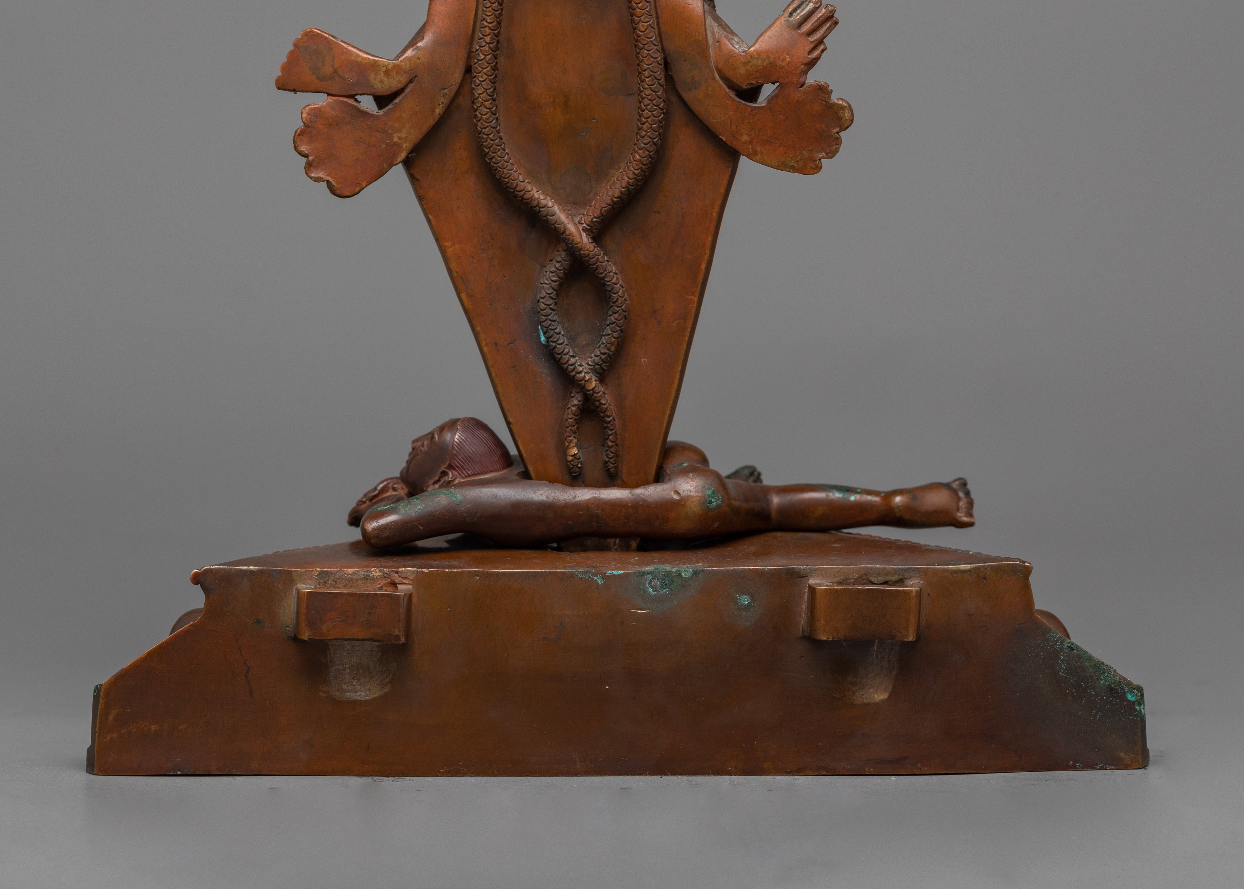 Wrathful Vajrakilaya in Oxidized Copper | Divine Ferocity of Mahakala