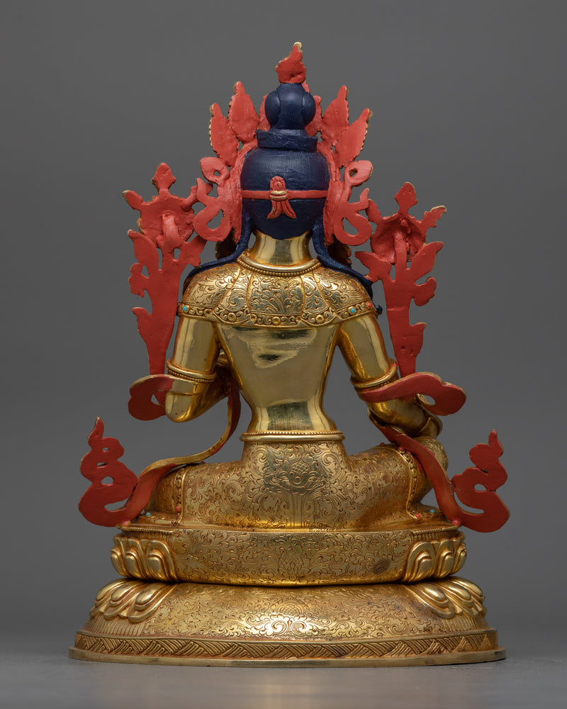 Mother Green Tara in Gold Gilt Sculpture | Luminous Compassion