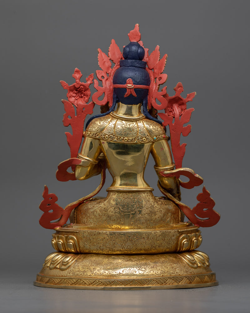 Mother White Tara Gilt Sculpture | Beacon of Healing and Serenity