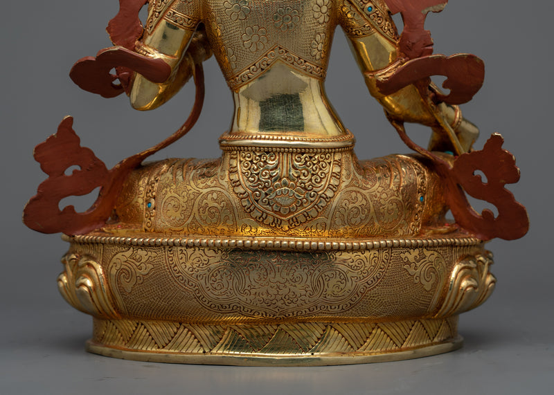 Statue of Bodhisattva Green Tara | Divine Compassion Unveiled