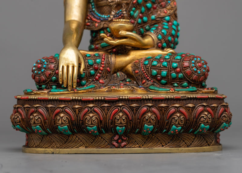 Shakyamuni Historical Buddha | 24K Gold Gilded Splendor