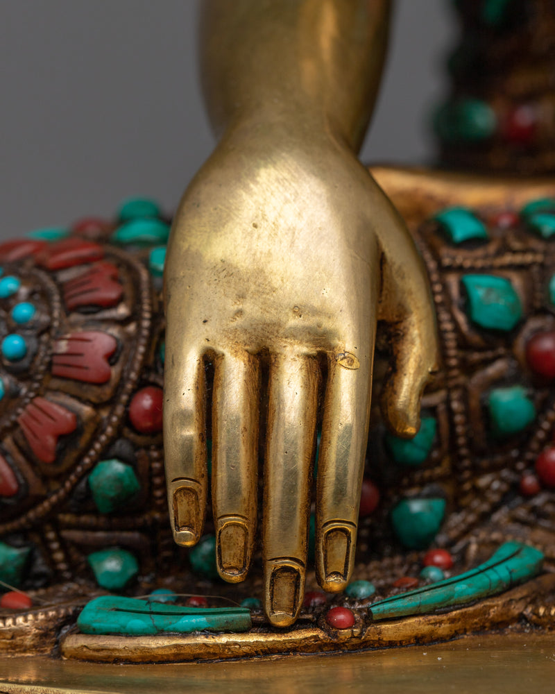 Shakyamuni Historical Buddha | 24K Gold Gilded Splendor