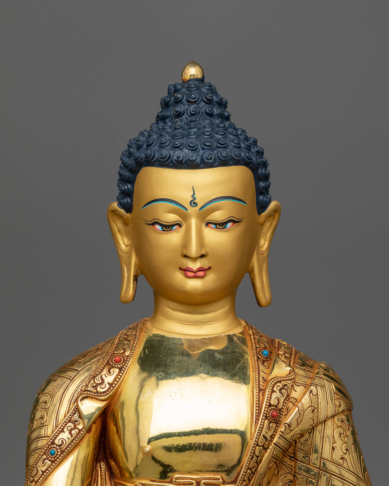 Buddha shakyamuni copper sculpture