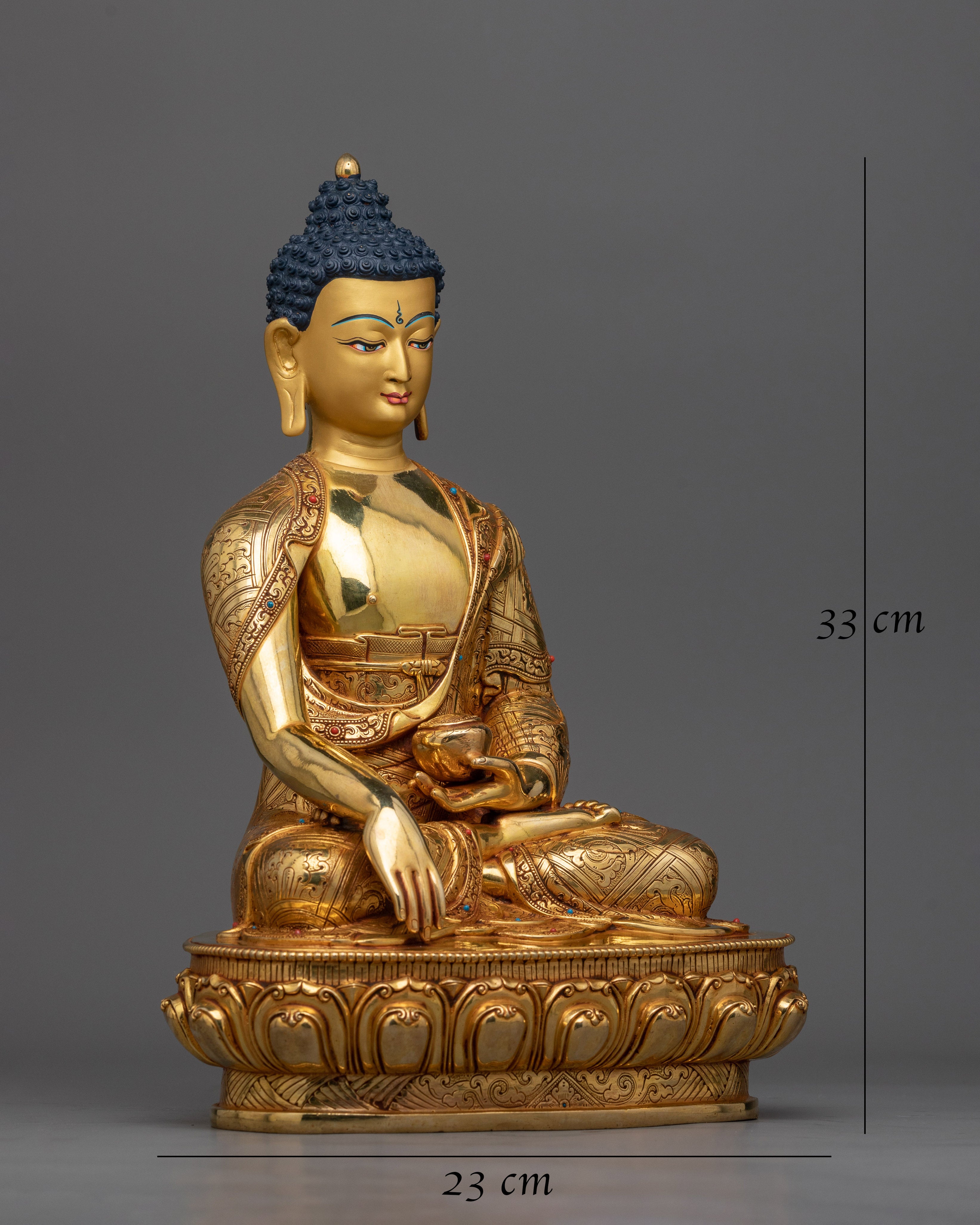 Buddha shakyamuni copper sculpture
