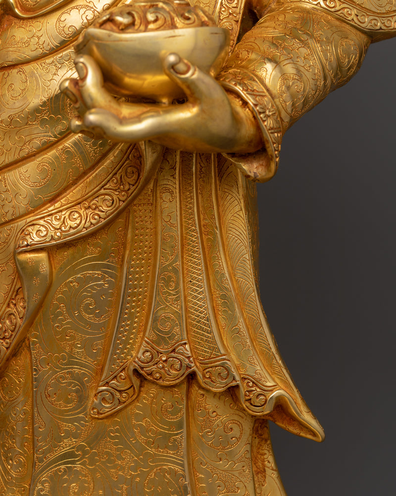 Standing Guru Rinpoche with Flowing Red Aura | Radiance of Enlightenment