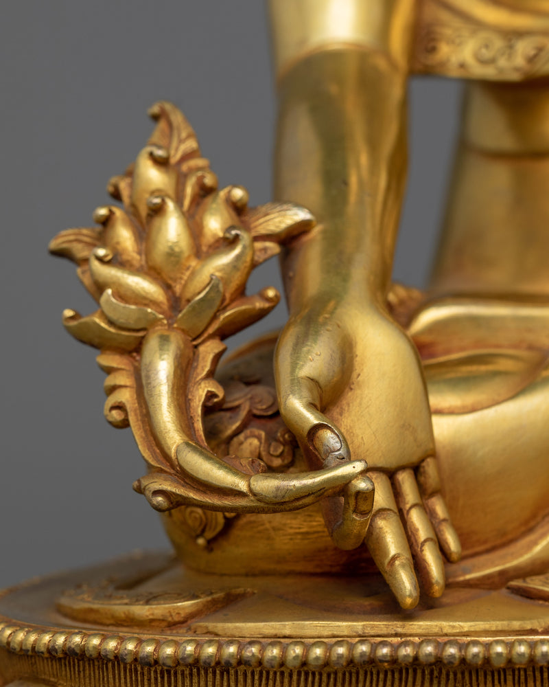 The Guru Medicine Buddha in 24K Gold Radiance | Healing Light