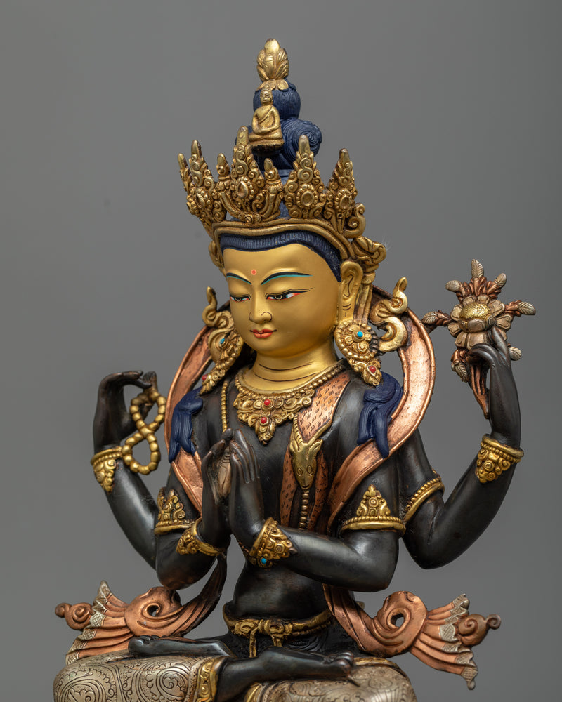 Chenrezig Karuna Bodhisattva Statue of Serene Grace | Radiant Compassion