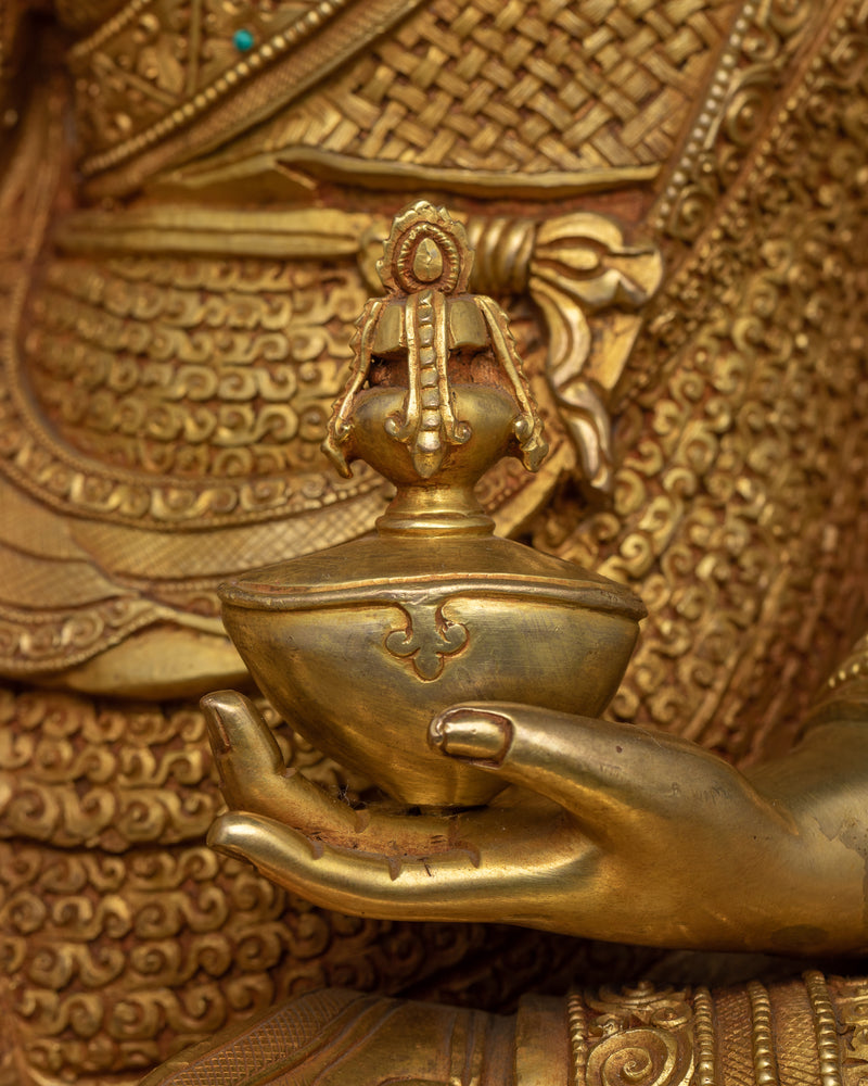 The Padma Sambhava Statue in Gold Splendor | The emanation of Enlightenment