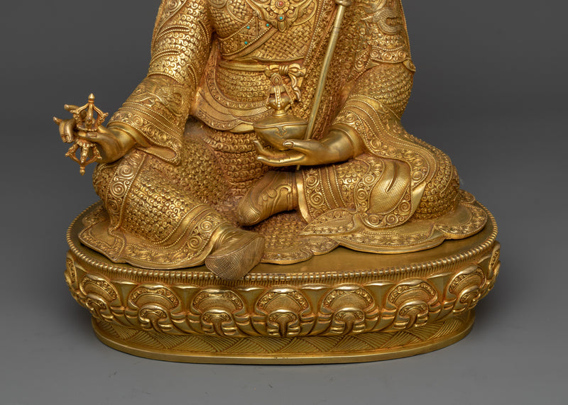 The Padma Sambhava Statue in Gold Splendor | The emanation of Enlightenment