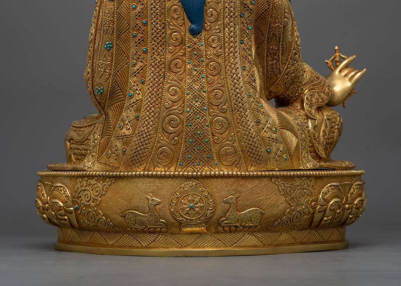 The Padma Sambhava Statue in Gold Splendor | The emanation of Enlightenment