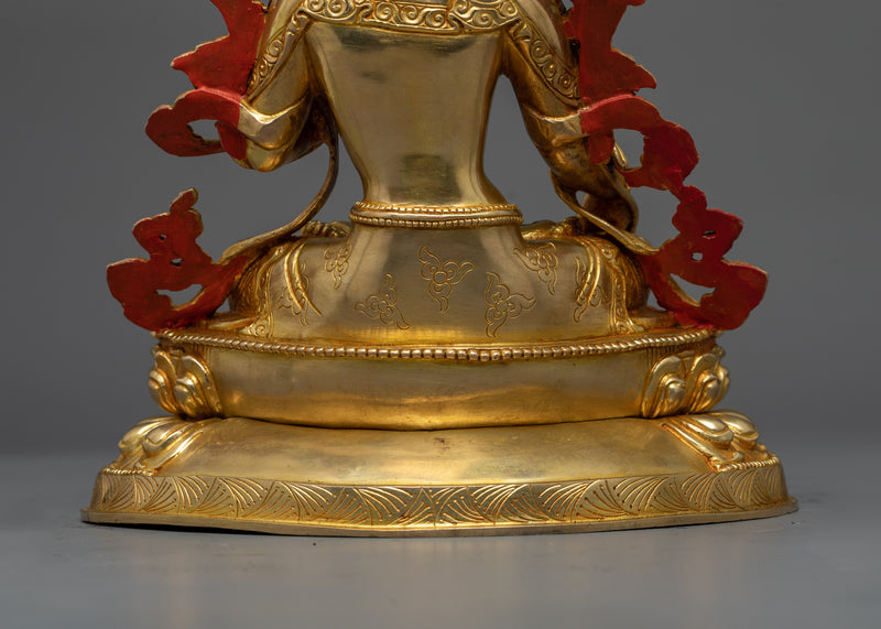 10 Inch White Tara Statue | Buddhist Deity of Long Life, Health, Healing