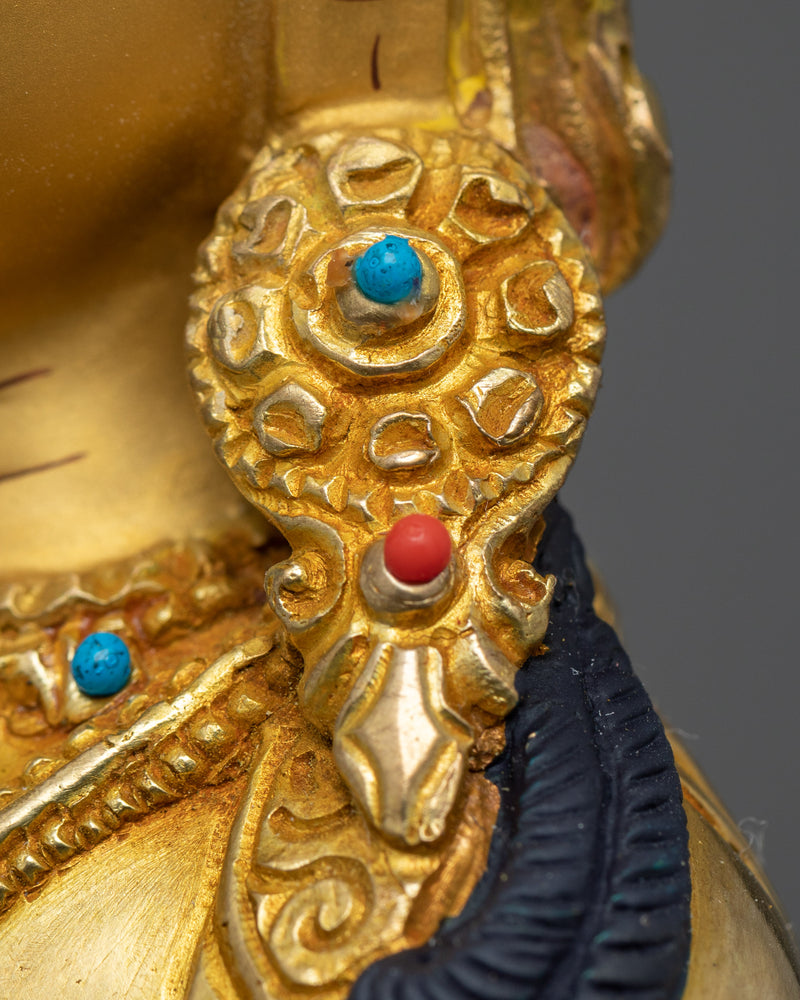 Amitayus Longevity Deity Statue in 24K Gold | Elixir of Life