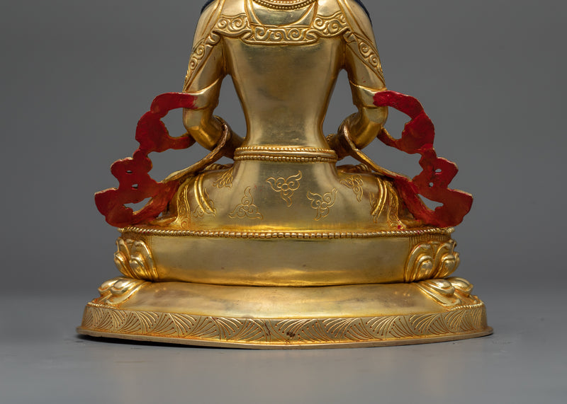 Amitayus Longevity Deity Statue in 24K Gold | Elixir of Life