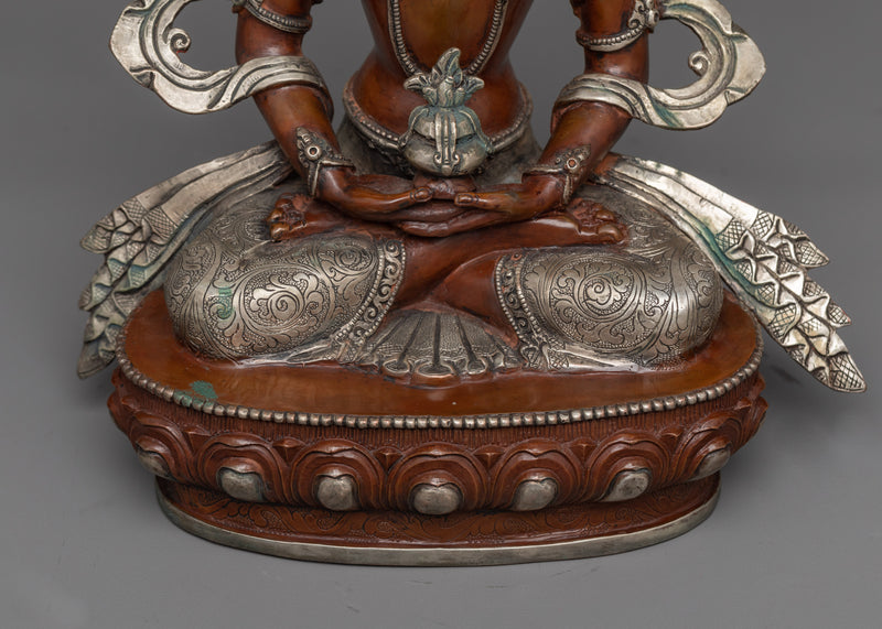 Amitayus Statue on Grand Throne | Elixir of Life in Vajrayana Buddhism