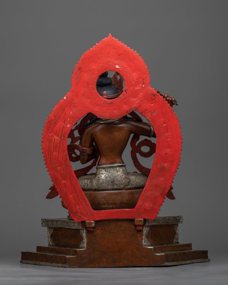 Manjushri Seated on Grand Throne Statue | Himalayan Buddhist Artwork