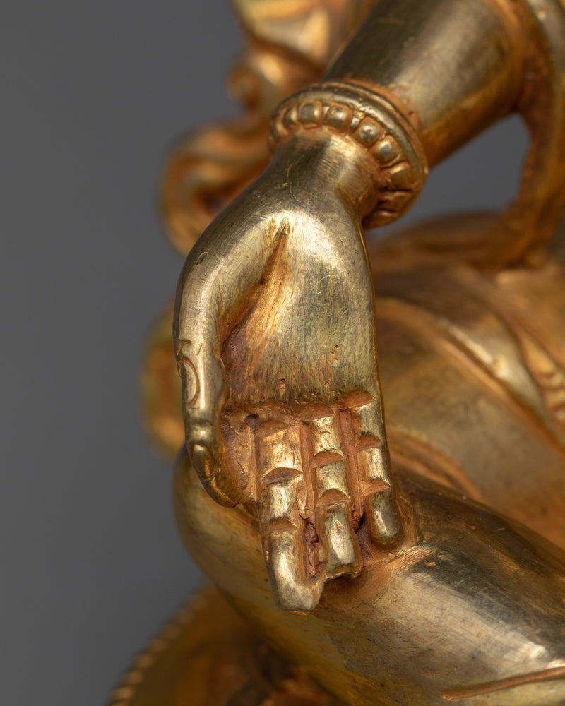 Twenty-One Tara Sculpture Set in Golden Radiance | The Sacred Assembly