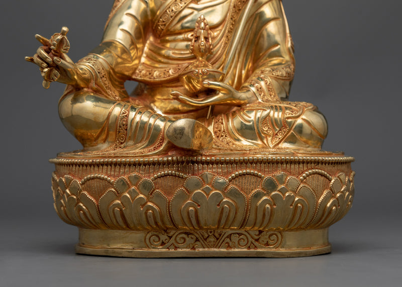 The Padma Sambhava Buddha in Golden Majesty | Radiance of the Lotus