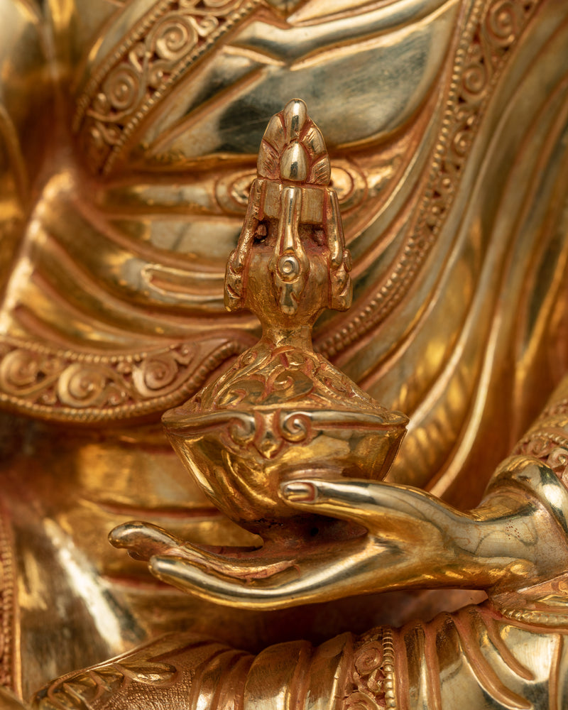 The Padma Sambhava Buddha in Golden Majesty | Radiance of the Lotus