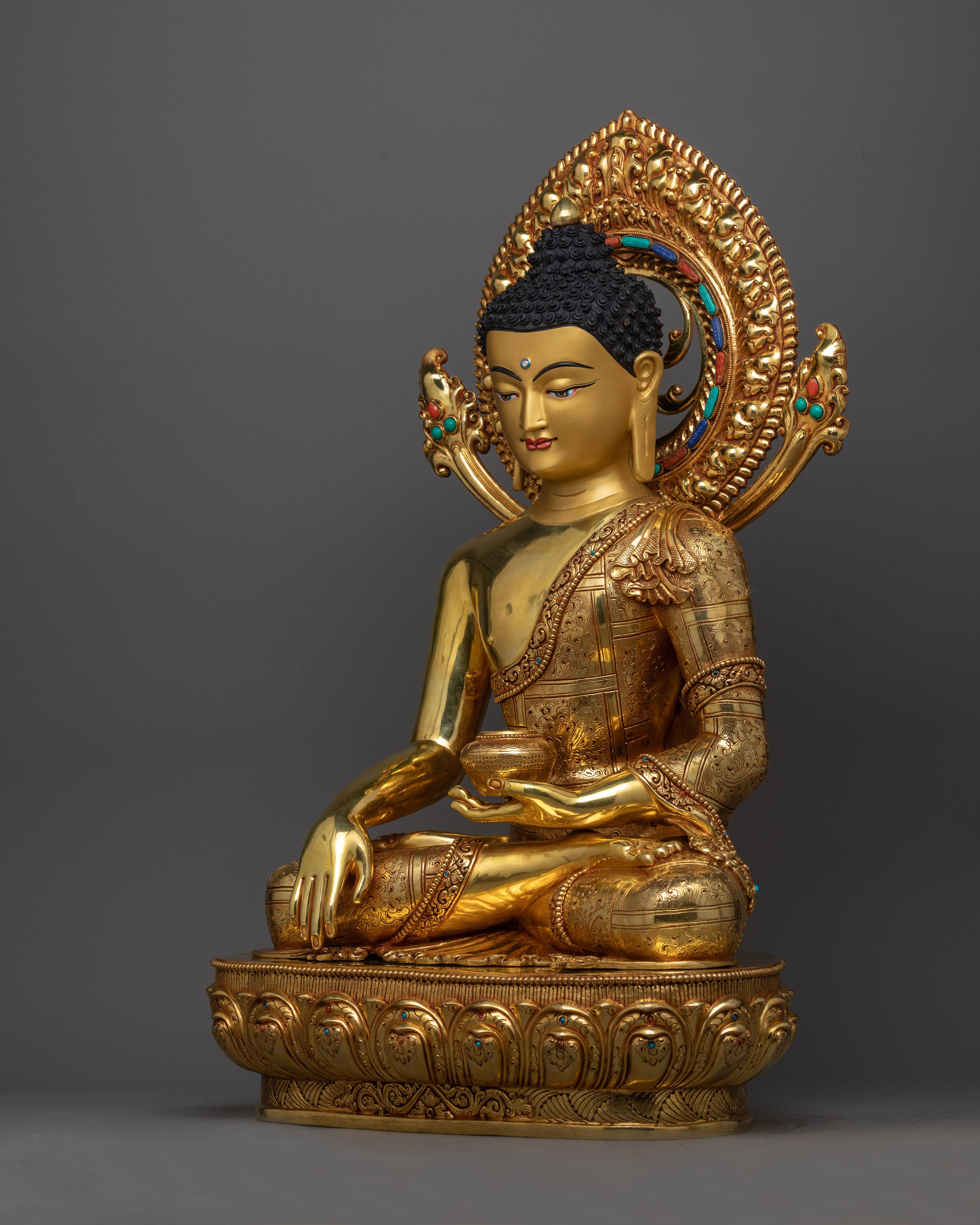 shakyamuni-buddha Triple layer gold coated statue