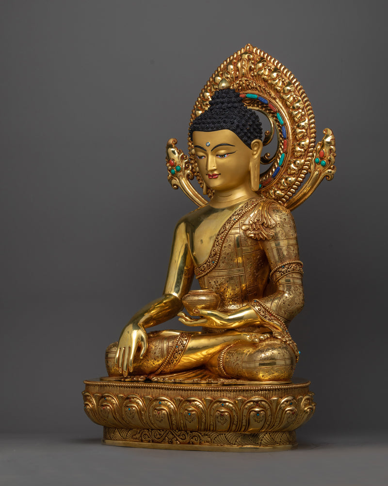 shakyamuni-buddha Triple layer gold coated statue