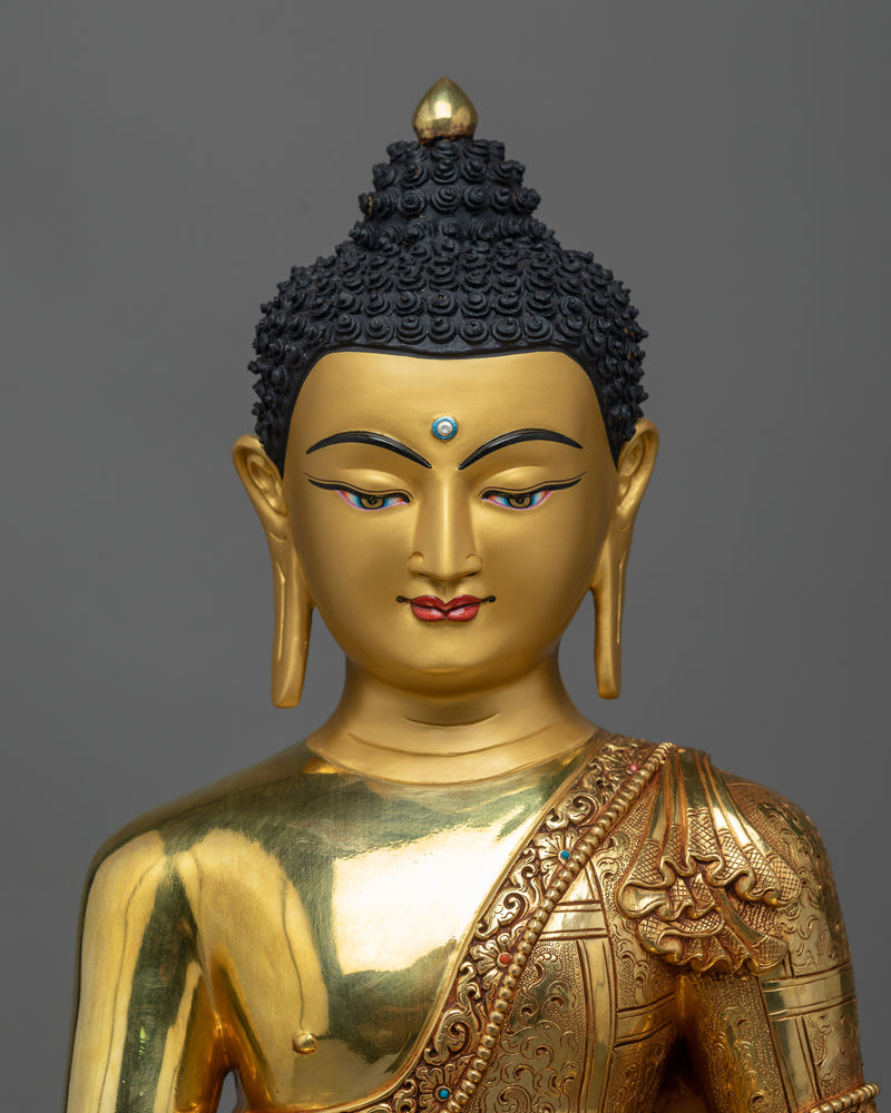 shakyamuni-buddha Triple layer gold coated statue