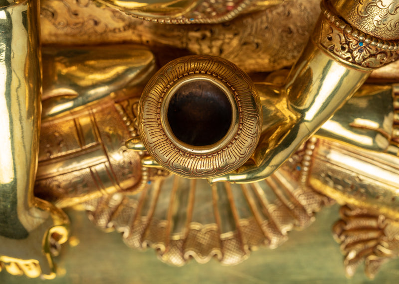 Triple-Layer Gold-Coated Shakyamuni Buddha Statue | Radiance of Enlightenment