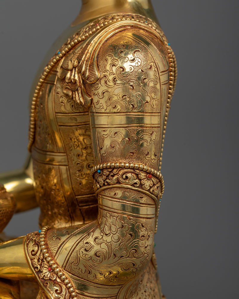 Triple-Layer Gold-Coated Shakyamuni Buddha Statue | Radiance of Enlightenment