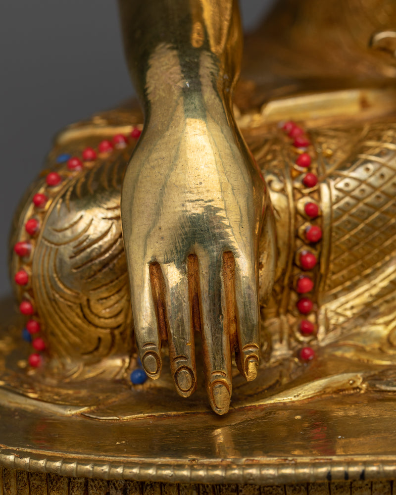 Shakyamuni Buddha Statue in 24K Gold | Beacon of Enlightenment