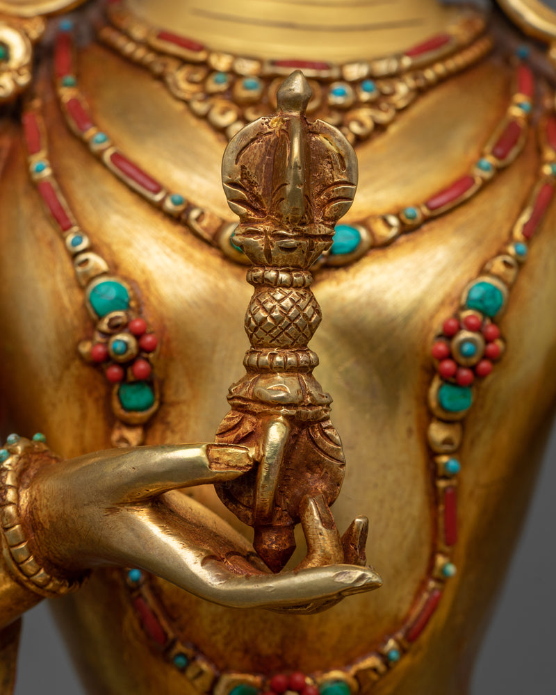 Vajrasattva, the Purification Bodhisattva Statue | Nepalese Hand-crafted Artwork