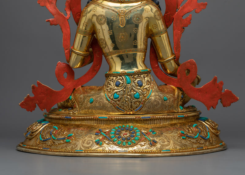 The Auspicious Green Tara in Gold | Embodiment of Compassionate Action