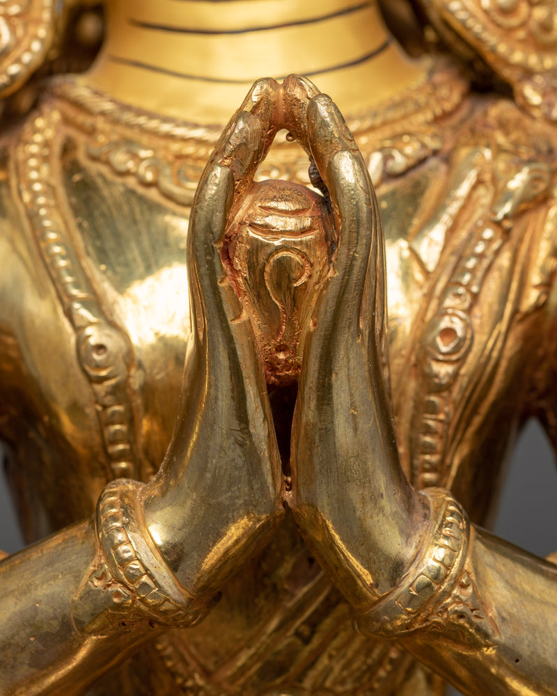 The Majestic Chenrezig Bodhisattva Idol | Himalayan Buddhist Artwork