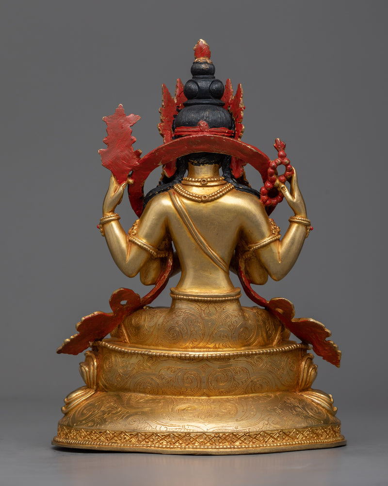 Hand-crafted Chenrezig Idol | Embodiment of Compassion