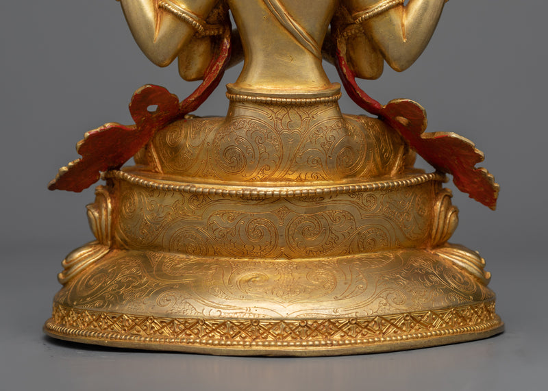 Hand-crafted Chenrezig Idol | Embodiment of Compassion