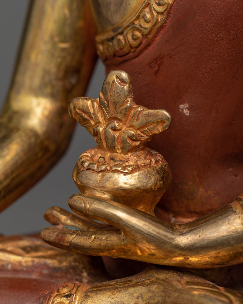 Medicine Menla Buddha Sculpture | Himalayan Traditional Artifact