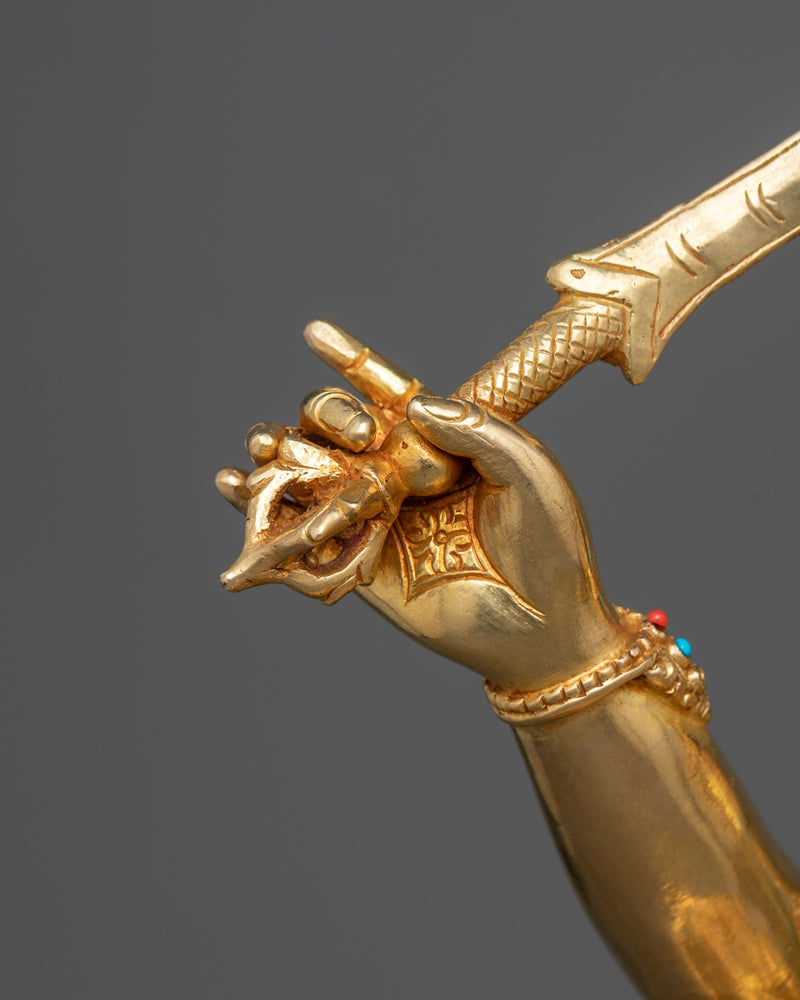 Copper Manjushri Sculpture | Wisdom's Flame: Majestic