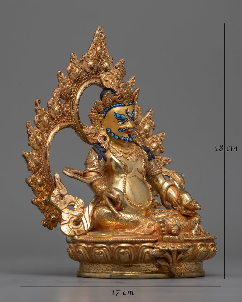 copper dzambhala-statuette