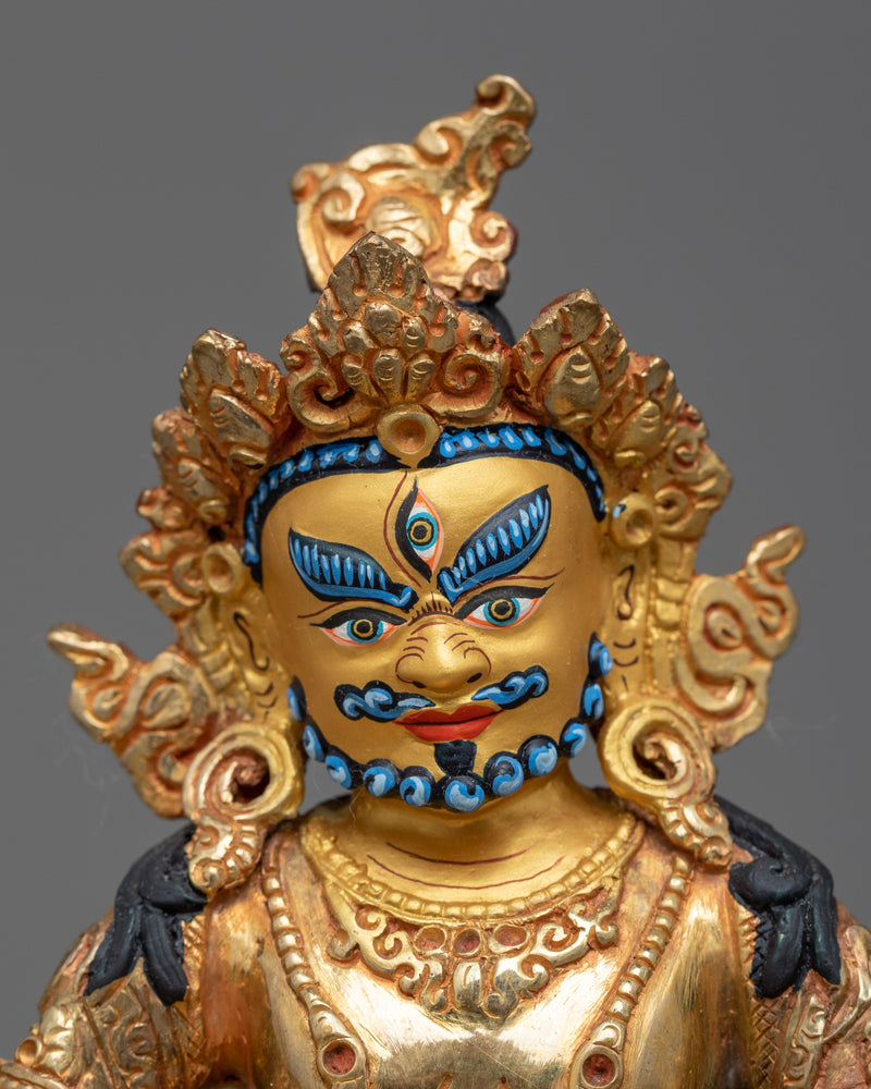 copper dzambhala-statuette